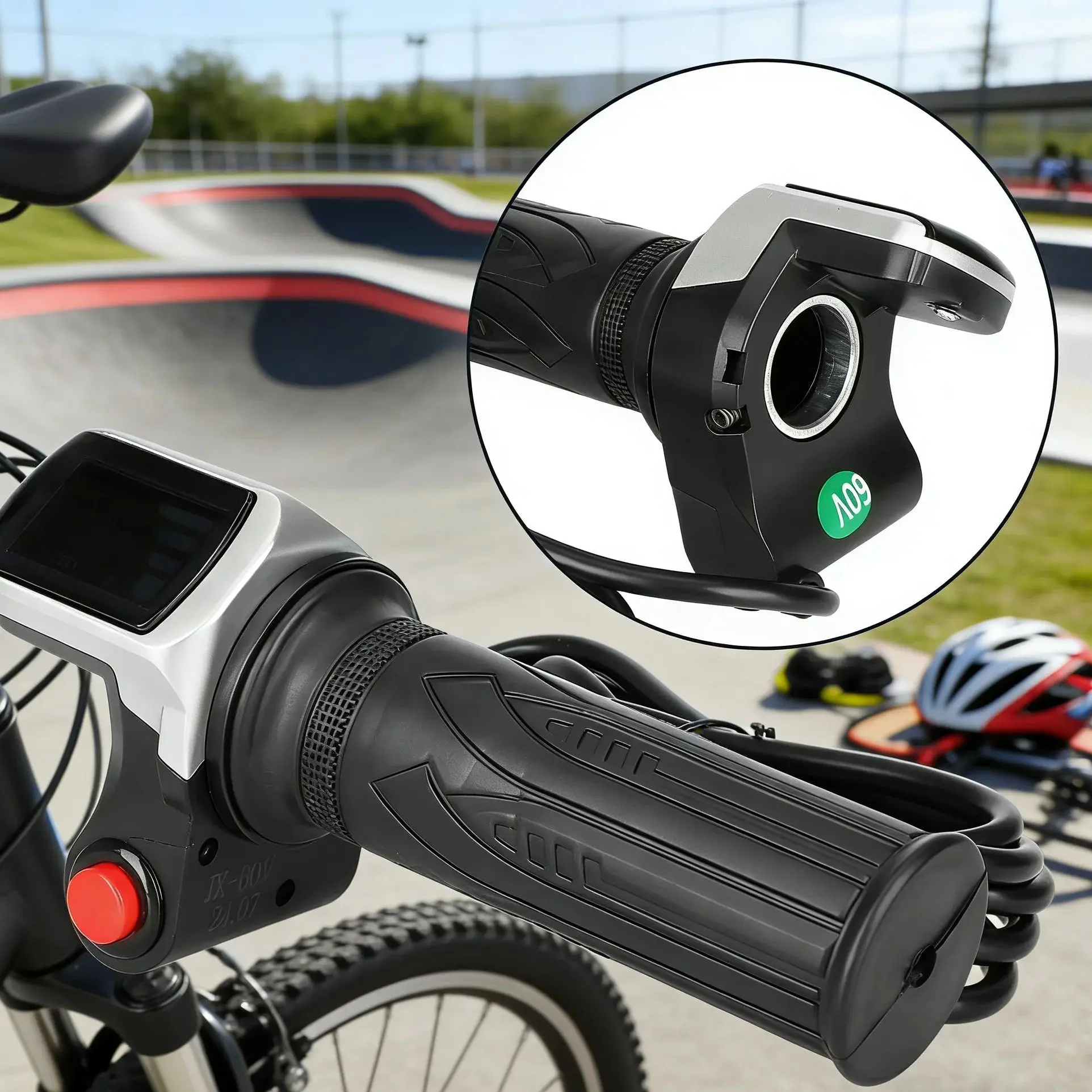 

60V Electric Bicycle Throttle LCD Display With Speed Control & Lock Throttle Accelerator Electric Vehicle Accessories