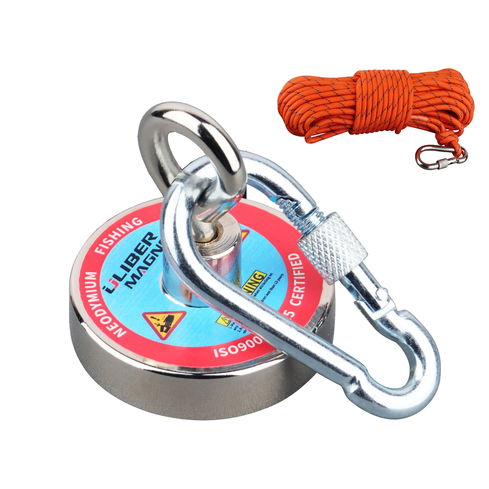 

90KG Fishing Magnet Label Design Salvage Magnet World Large Neodymium N52 Magnets Search 10M Rope