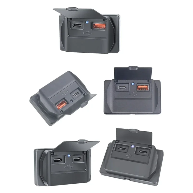 

Quick Charge3.0 и PD RVs USB-розетка 12 В 24 В Настенное крепление USB-зарядка Автомобильная розетка USB-порта для автобуса X37F