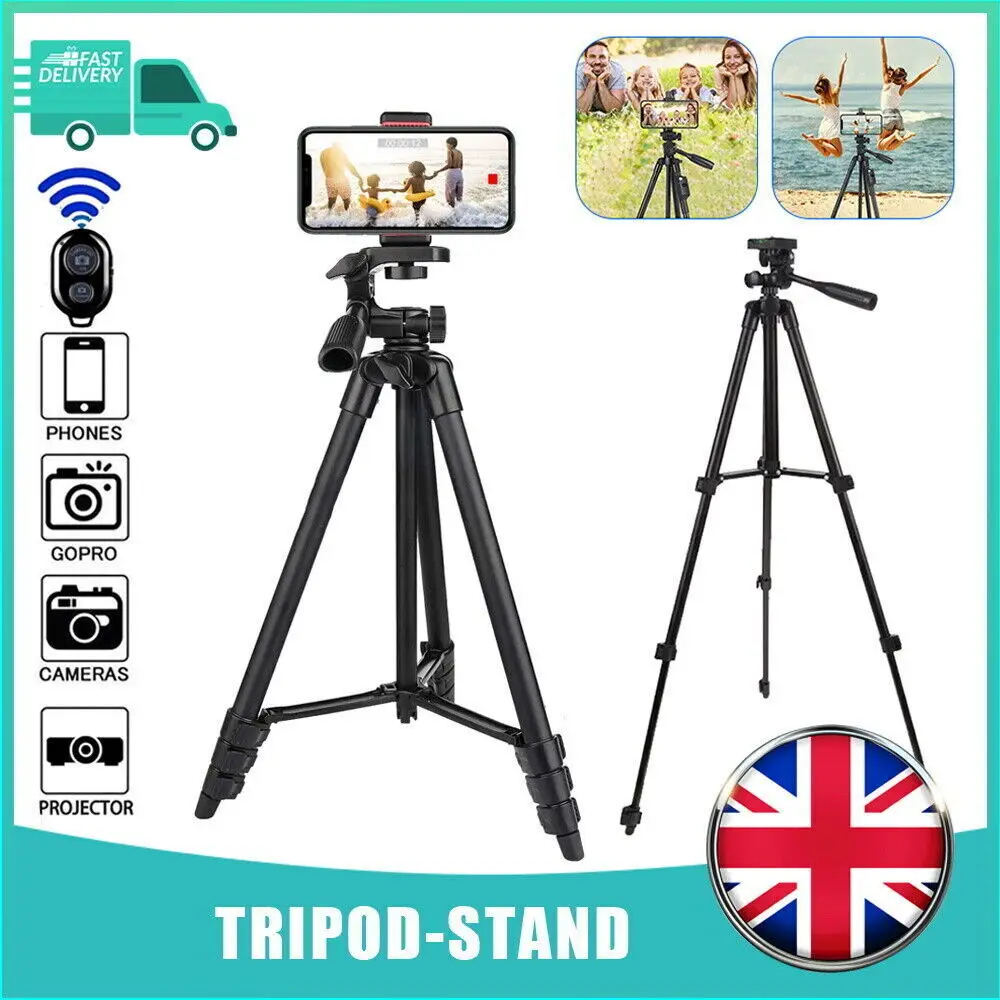 Professional Camera Tripod + Stand Holder +Bag For Smart Phone Iphone Samsung UK