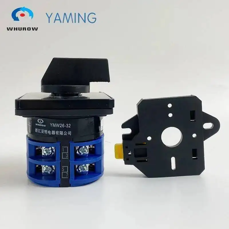 الدين السكك الحديدية شنت 32A 660V السلطة المزدوجة دائرة التحكم محدد LW26-32/2 قطبين الفضة الاتصال الروتاري كاميرا التبديل