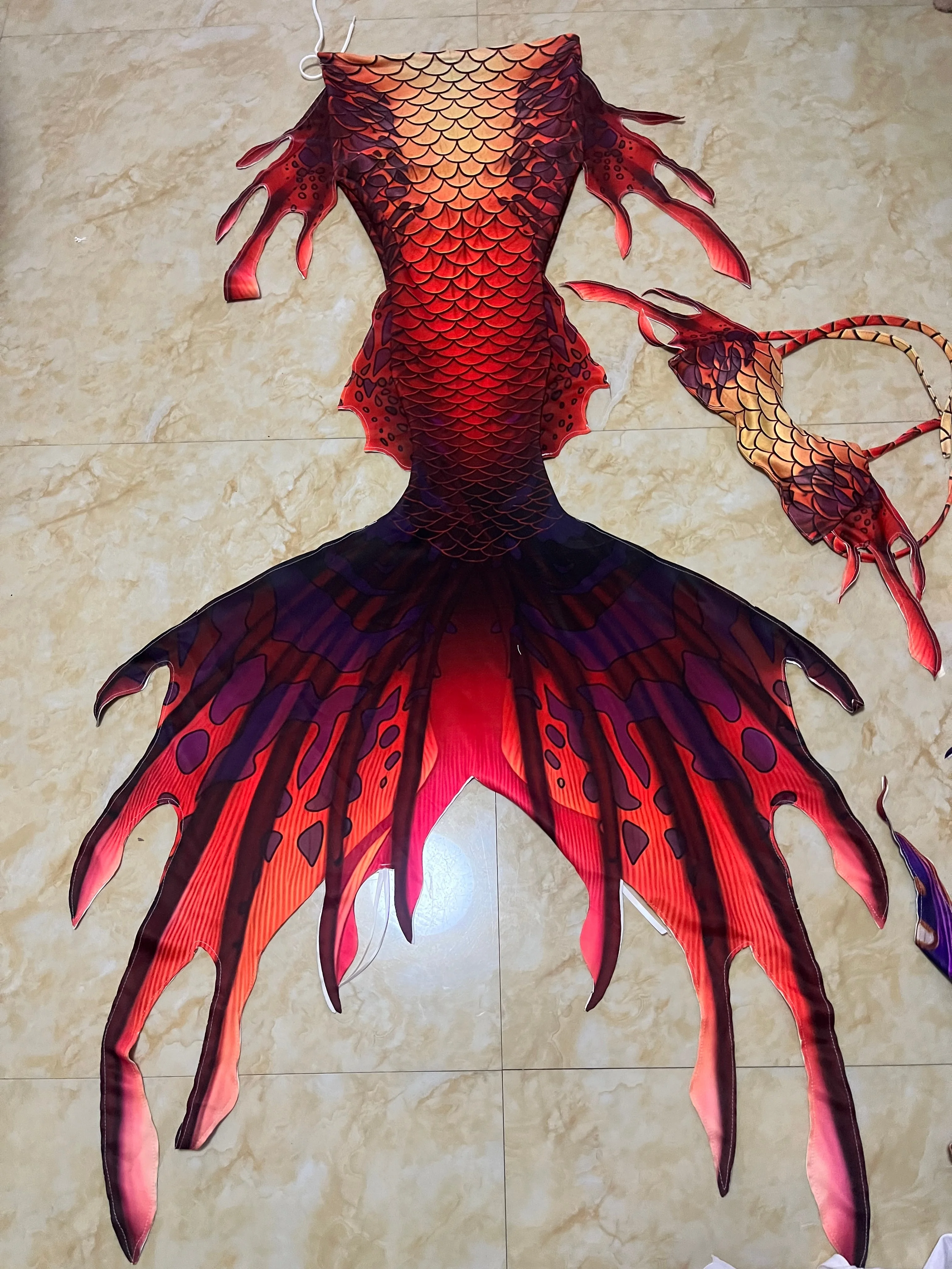 New European And American Adult Mermaid Tail, Gradient Color, High-Definition Underwater Performance Costume