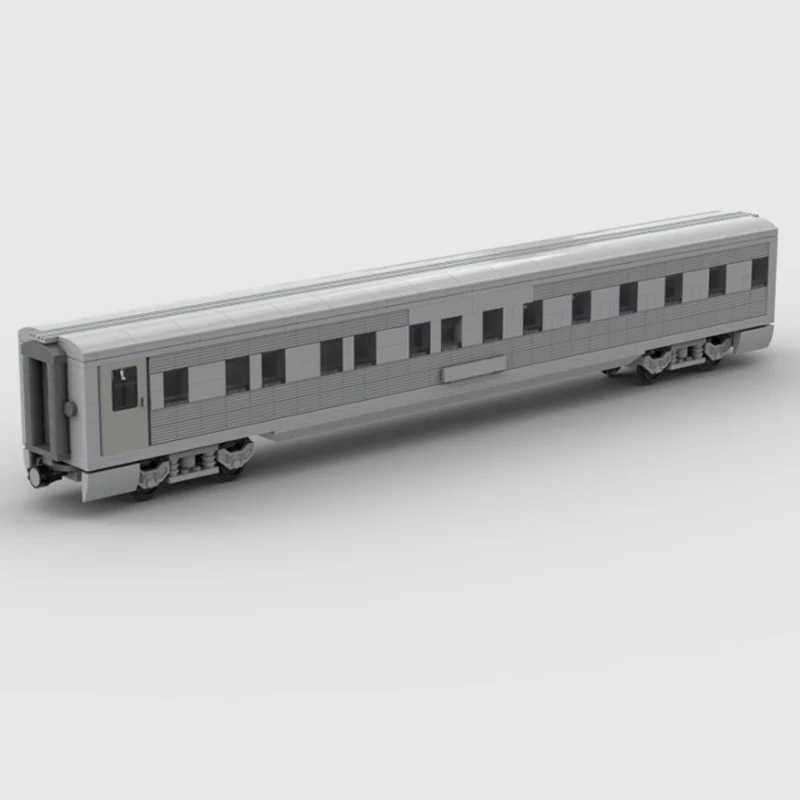 City Car Model MOC Building Bricks Rail Train Sleeper Carriage Modular Technology Gifts Holiday Assemble Children Toys Suit