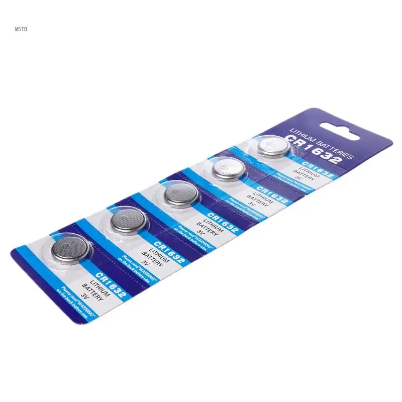 3V CR1632 Button Batteries LM1632 BR1632 ECR1632 Cell Coin Lithium Battery-5 Pcs Dropship