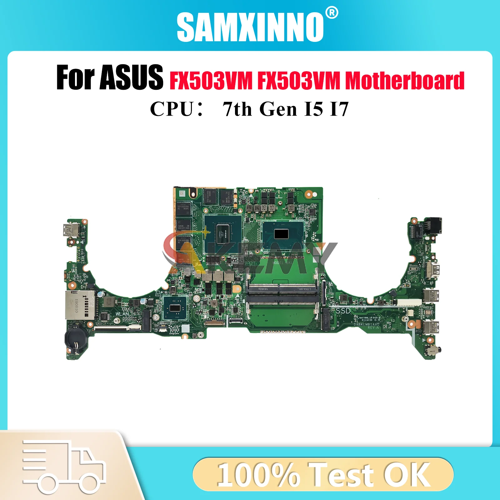 

Материнская плата для ноутбука FX503VM для ASUS TUF Gaming FX503V FX503VM, материнская плата для ноутбука с процессором I5 I7, 100% тестирование, ОК, быстрая доставка stk