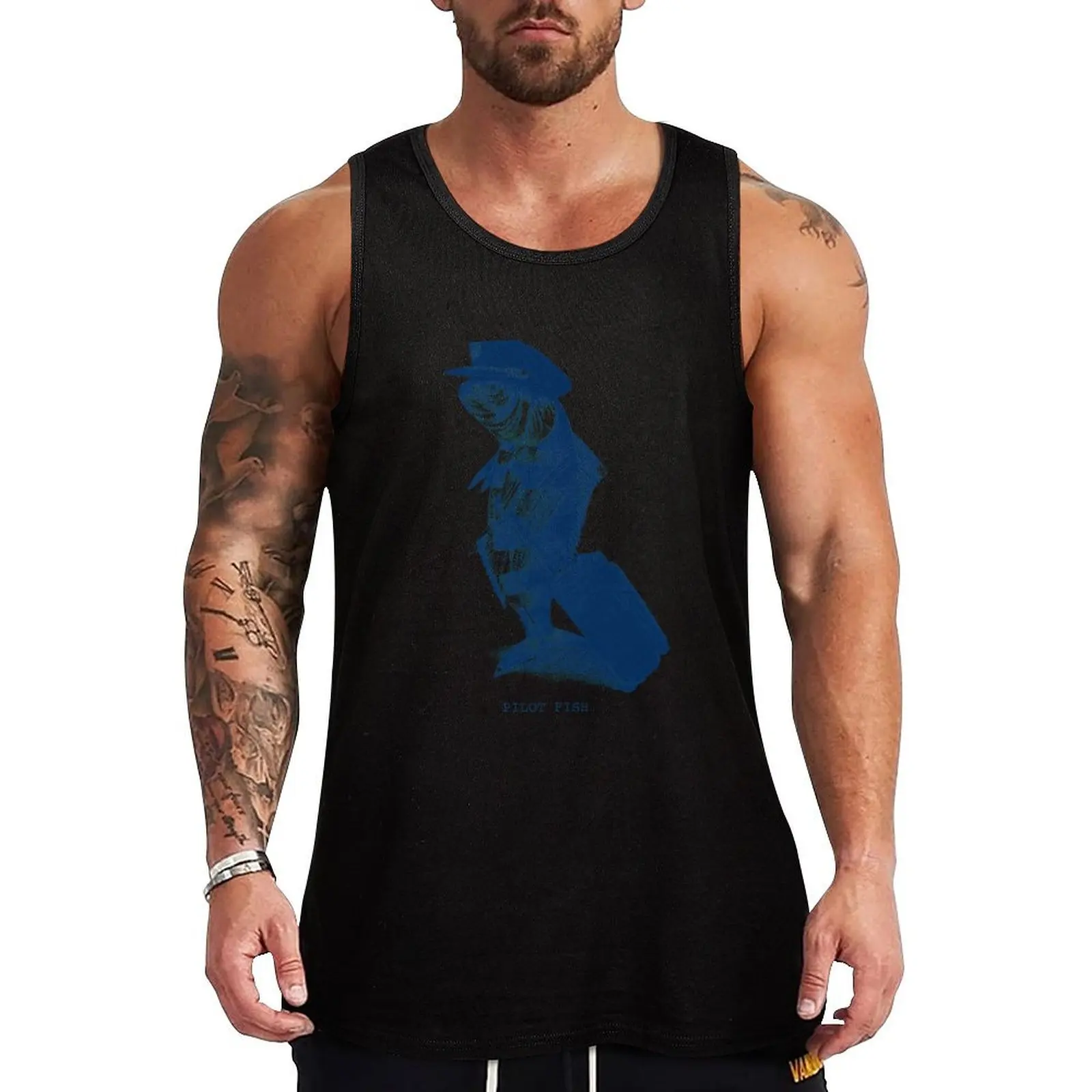 

The Pilot (monochrome) Tank Top sexy clothes men sleeveless Men's t-shirts bodybuilding men clothes mens clothing