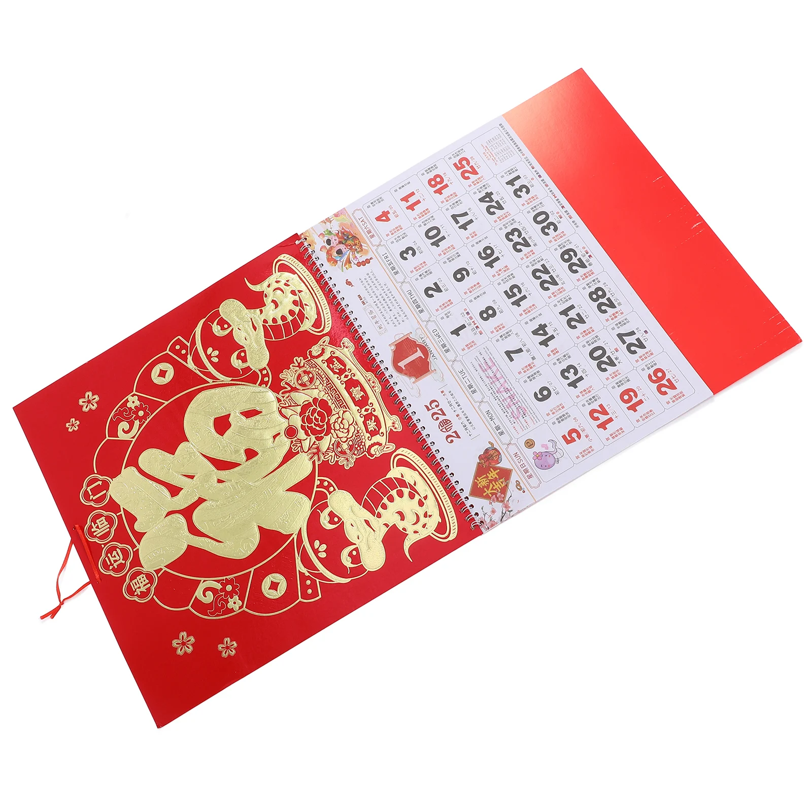 

Chinese Hanging Calendar Year of Snake 2025 Wall Monthly Planner Small Lightweight Household Office Daily Use Clear Printed