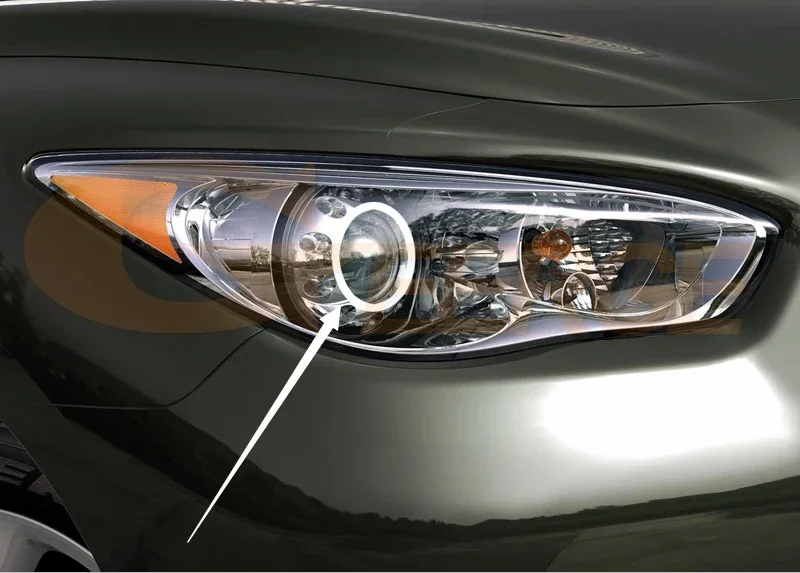 لإنفينيتي QX60 JX35 2012 2013 2014 2015 ممتاز ضوء النهار الترا برايت COB Led عيون الملاك عدة خواتم هالة