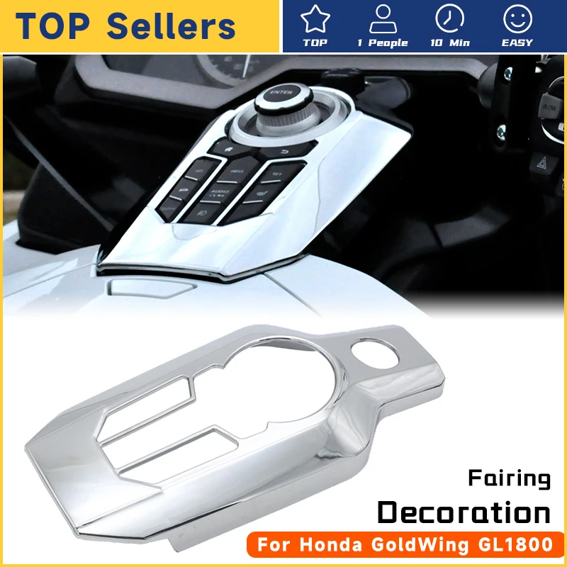 

Motorcycle Center Console Switch Panel Cover Chrome Garnish For HONDA GoldWing Tour DCT Airbag GL1800 F6B GL 1800 2018 2019 2020