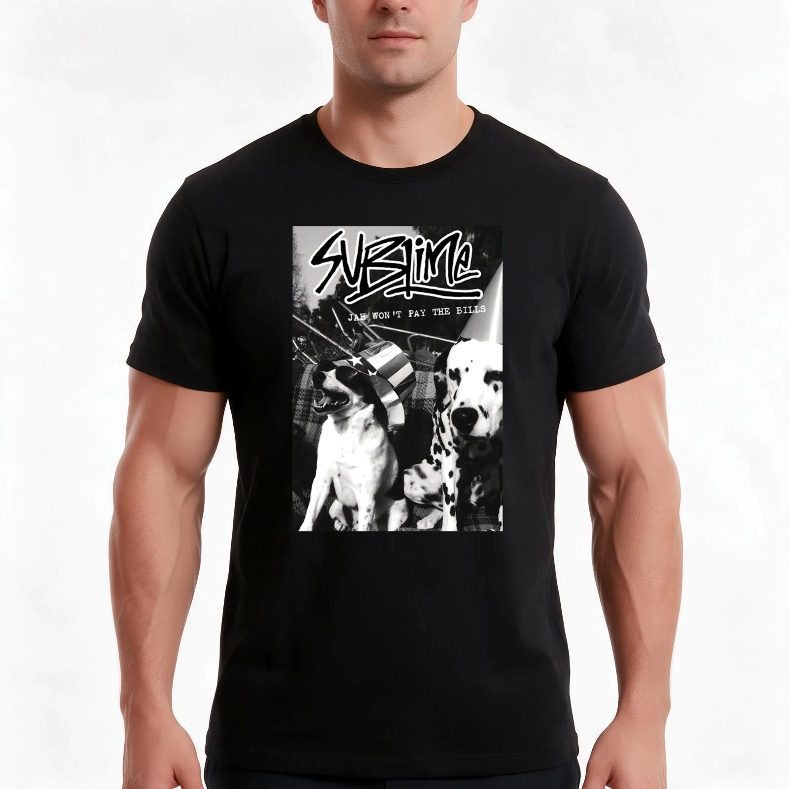 Sublimes Lou Dog Jah Wont Pay The Bills T-Shirt Summer Casual Cotton Tee Oversized Streetwear Tops Vintage Graphic Print