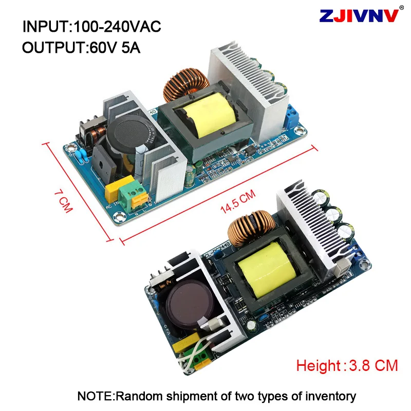 60V 5A 300W Open Frame Power Supply Module Input voltage 90-260vac switching power supply module AC-DC ndustrial bare board