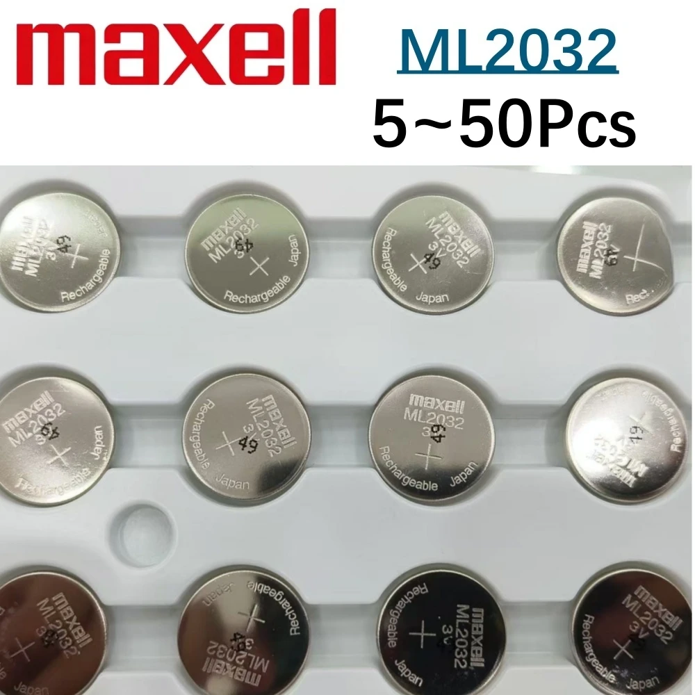 5-50PCS ML2032 Battery ML2032 ML 2032 Rechargeable Battery CR2032 CR 2032 DL2032 ECR2032