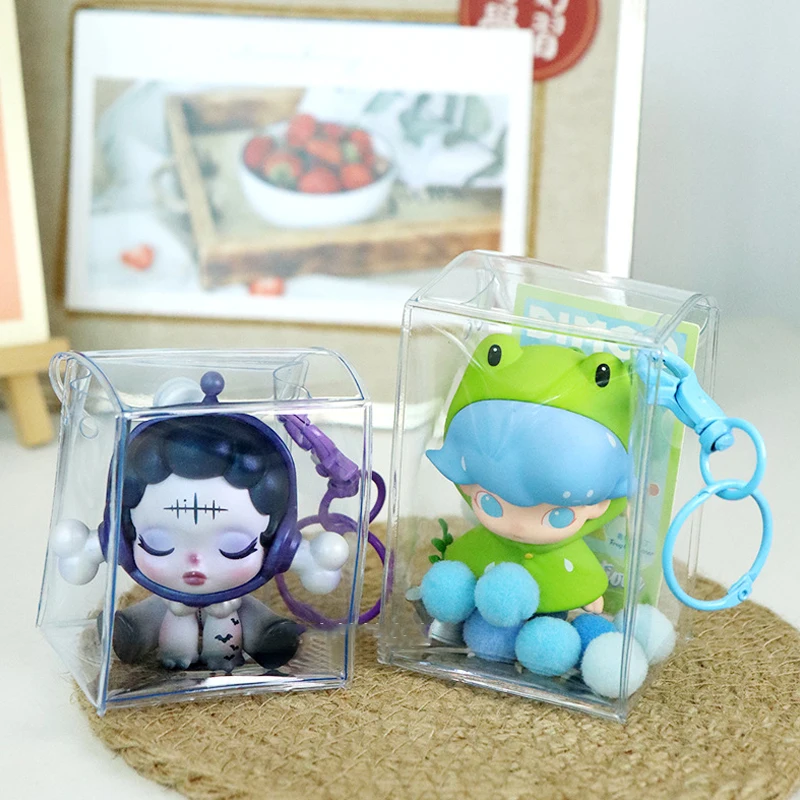 Thicken Transparent PVC Mystery Box Organizer Box Keychain Bag Protect Mystery Toy Storage Case for Jasmine Bubble Matt Doll Toy