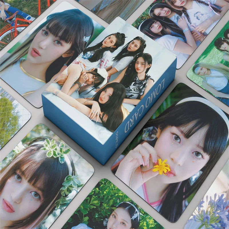 55Pcs Idol Girl Group New Album Bunni Club Lomo Cards MINJI Hanni DanieIIe Hyein Haerin HD Printd Photocards Fans Gifts