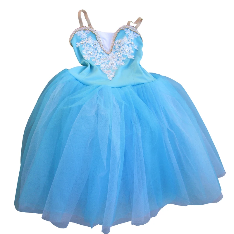 Adulte romantique professionnel Ballet Tutu Costume danse moderne fée longue robe en Tulle spectacle danse enfant fille Ballet Mujer enfants
