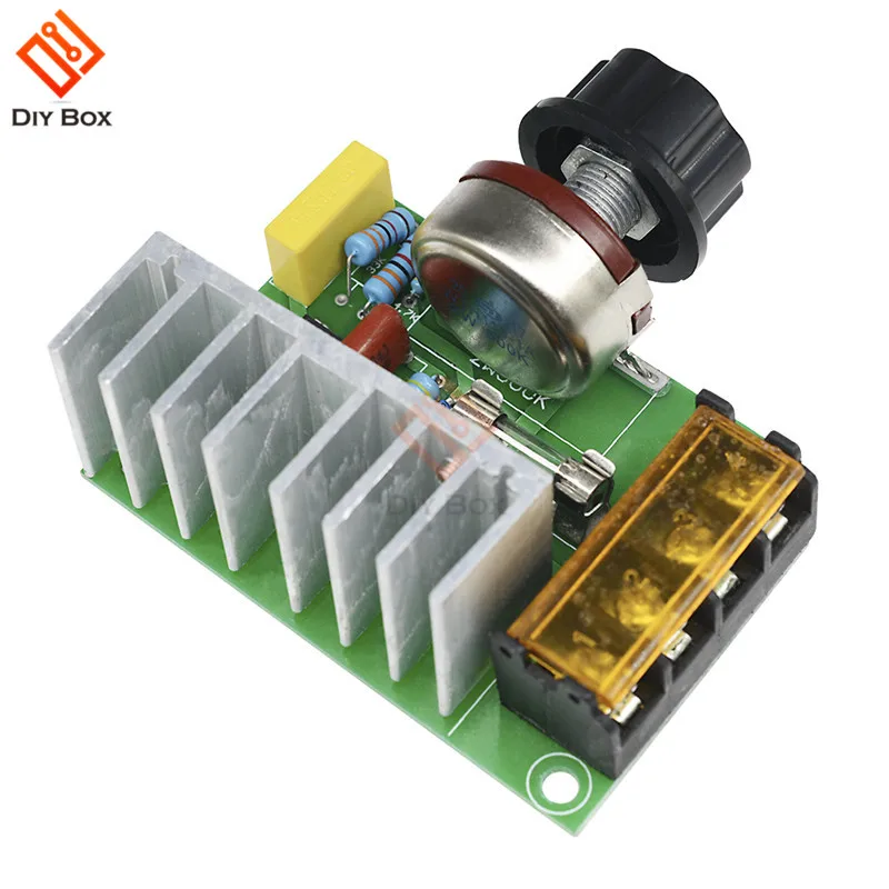 4000W 0-220V AC SCR Electric Voltage Regulator 4000 W Motor Speed Controller Dimmers Dimming Speed With Temperature Insurance