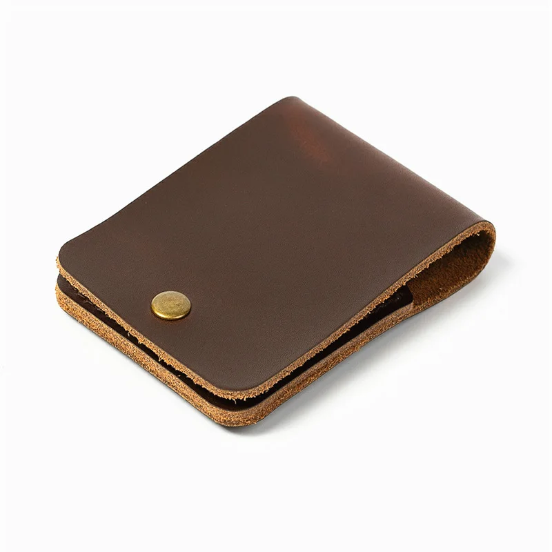 Tarjetero personalizado hecho a mano, tarjetero de cuero para hombre, tarjetero de negocios, cartera, funda para proteger