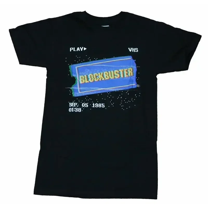 Camiseta Blockbuster Adult New T Shirt Sep 05 1985 VHS Play Pic