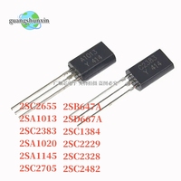 50 unids/lote 2SA1013 2SC2383 2SA1020 2SC2655 2SA1145 2SC2705 2SB647A 2SD667A A1013 C2383 A1020 C2655 A1145 C2075 B647A D667A