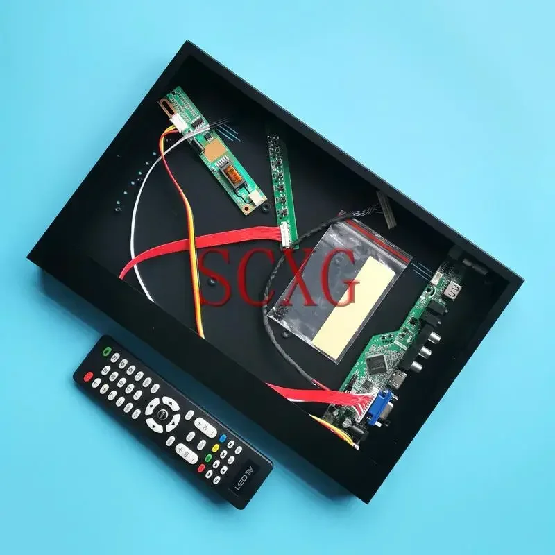 

For B154EW04 B154EW08 Analog TV Controller Board+Metal Case LVDS 30 Pin 1CCFL VGA HDMI-Compatible AV USB DIY Kit 1280*800 15.4"