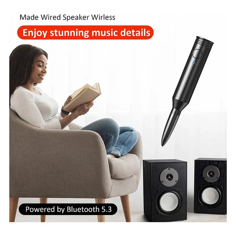 

A23G Aux Bluetooth Adapter for Car, Car Bluetooth Audio Receiver Home Stereo Speaker Headphone Bluetooth Car Adapter