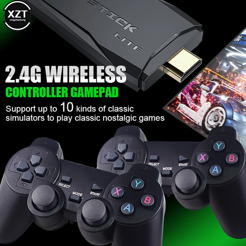 

M8 Video Game Console 2.4G Double Wireless Controller Game Stick 4K 10000 games 64GB 32GB Retro games For PS1/GBA boy gift