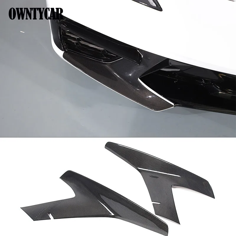 

Real Carbon Fiber For Chevrolet Corvette C8 Stingray Z51 Z06 2020-2025 Car Front Grille Side Cover Trim Sticker Car Accessories