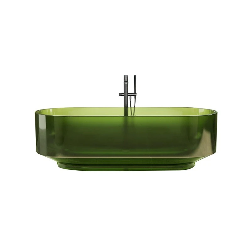 Light luxury independent integrated, bathtub transparent resin oval