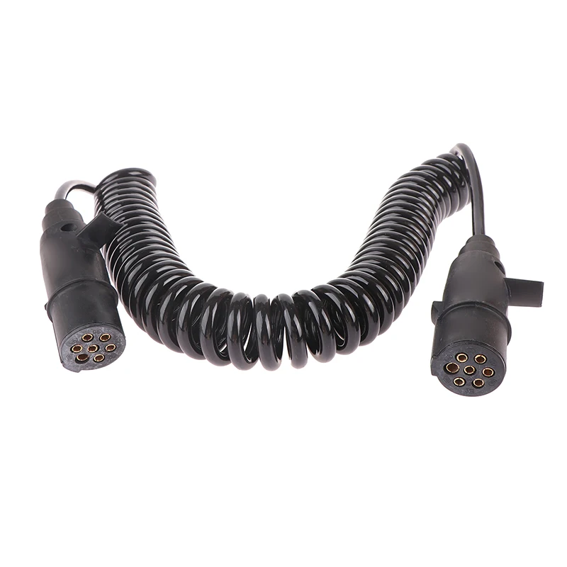 Cable de conexión para semirremolque de camión, montaje de Cable espiral de 7 núcleos, carrete de potencia, enchufes eléctricos separadores