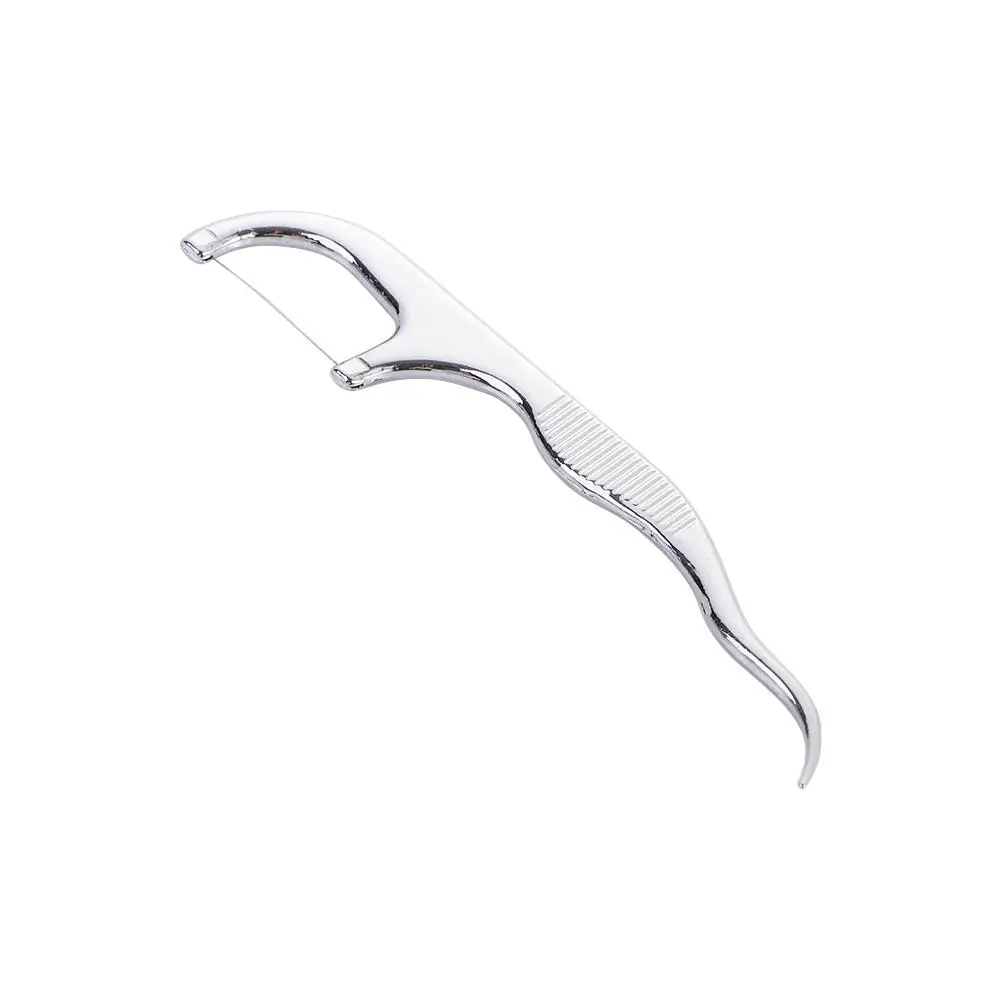 

Dust-proof Lightweight Easy to Use Tooth Cleaning Portable Stainless Steel Flosser Flossing ​Holder Dental Floss Floss Stick