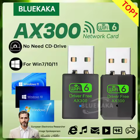 New Mini USB Adapter WiFi 6 Network Card 2.4GHz 802.11AX Wireless Dongle Ethernet Receive Drive Free For PC Laptop Win 7/10/11