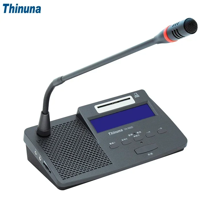 

Thinuna VA-500D Digital Conference Delegate Unit with Discussion Voting Sign-in and Video Tracking Microphone for Meeting System