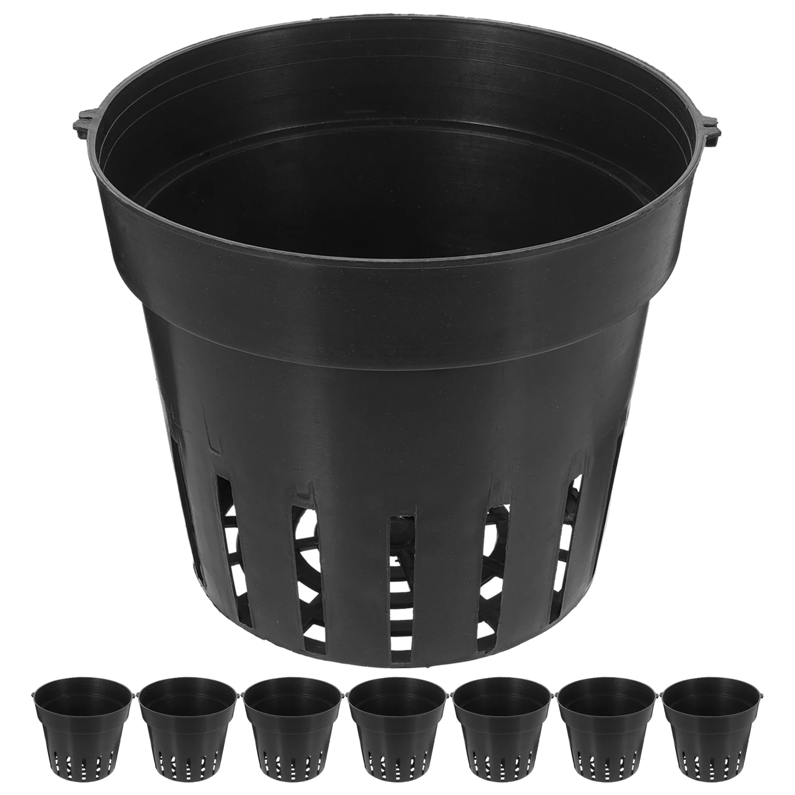 

8 Pcs Black Eb180 Pot Hanging Wall Planters for Indoor Plants Succulent Garden Decor Balcony Flowerpot Set Durable Plastic