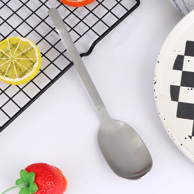 Hot Sale 410 Stainless Steel Spoon Long Handle Western Dining Teaspoon Coffee Dessert Spoons Silver Restaurant Tableware