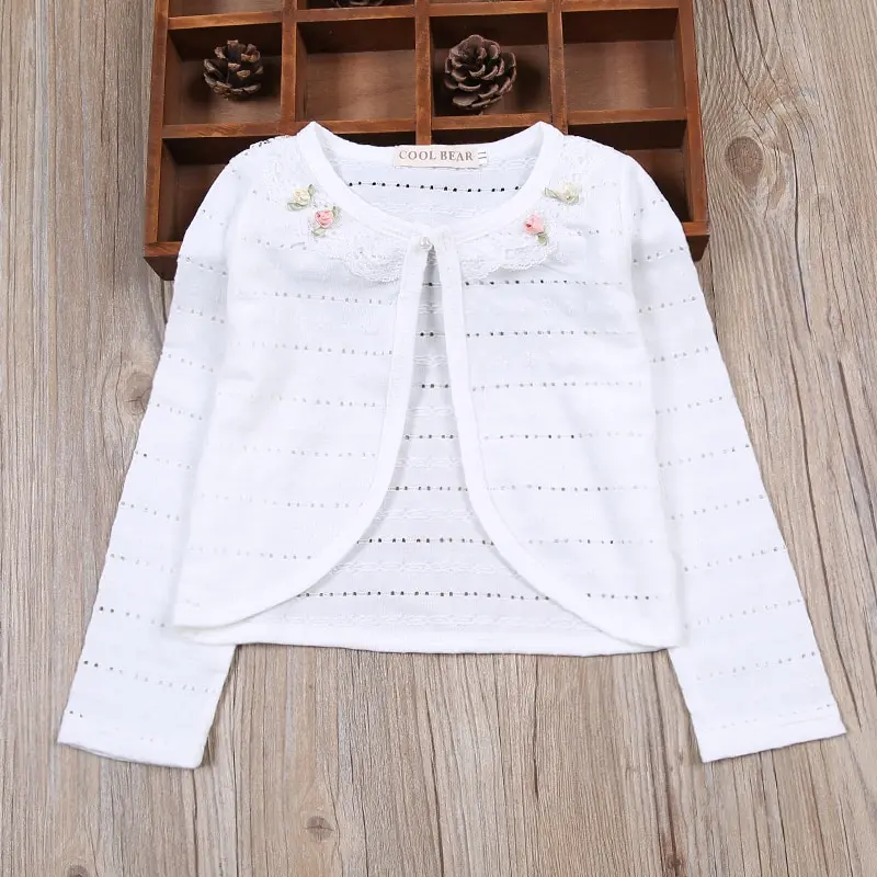 Girls Jacket Thin Summer Children Beach Cardigan for Girls 100% Cotton Long Sleeve 1 2 3 4 6 8 10 Years Old Girls Clothes 175005