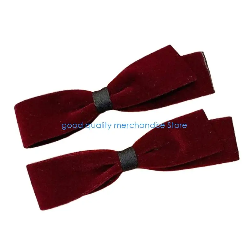 

Заколка для волос Y5JD для женщин, бархатные банты и утконосы с надежной ручкой, элегантное мероприятие для выпускного вечера