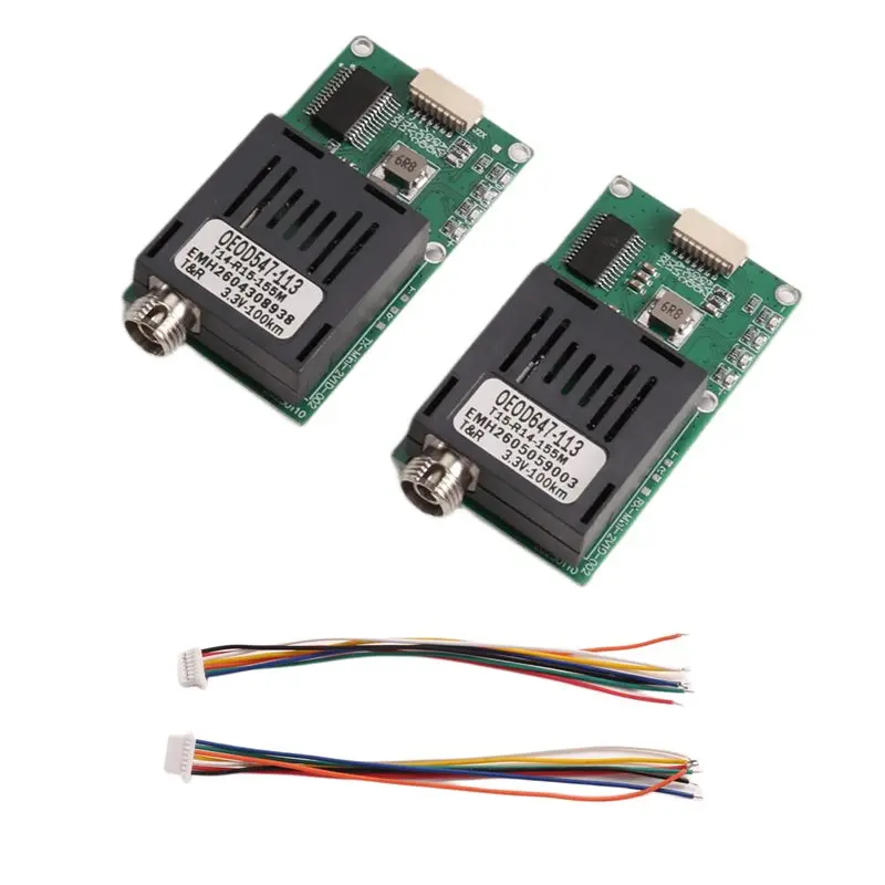 B50B-TTL Optical Transceiver 100KM 2-CH Video+ 1-CH TTL Optical Module DC 5.5-26V Powered Terminal Equipment