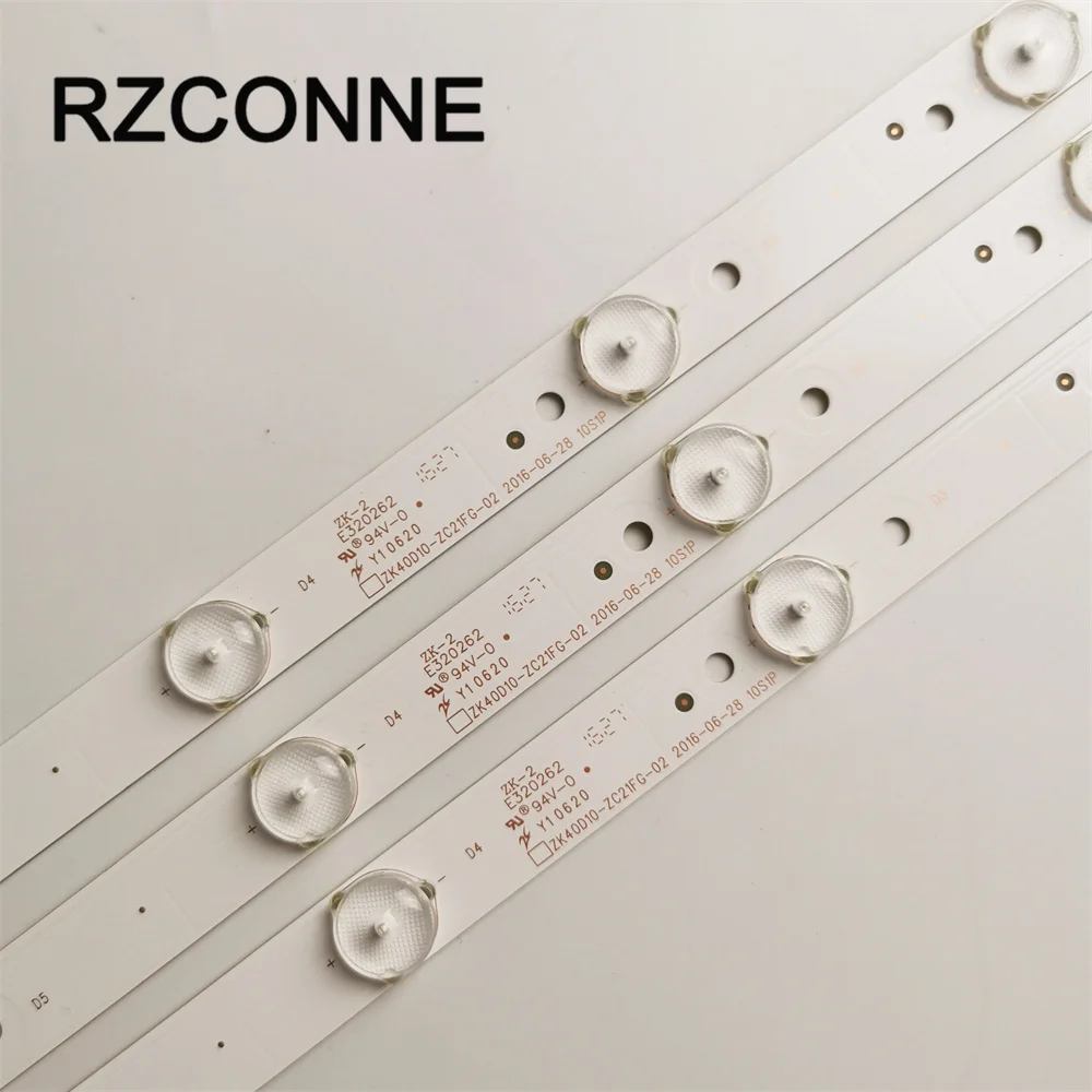 3pcs 775mm LED backlight strip 10lamps for ZK40D10-ZC21FG-02