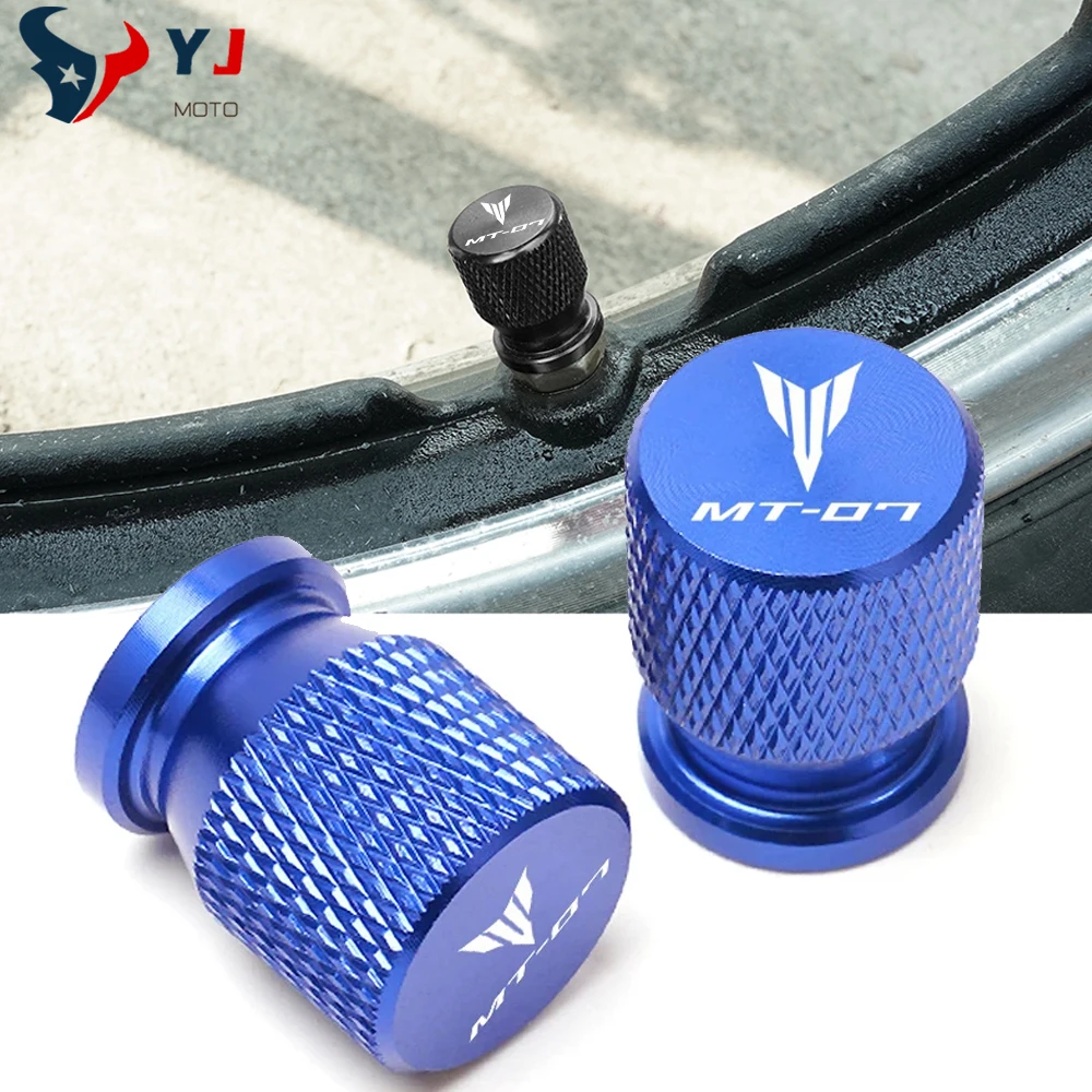 New For YAMAHA MT-07 MT07 MT FZ 07 FZ-09 2017-2023 2024 Motorcycle Aluminum Wheel Air Port Cover Tire Valve Stem Cap Accessories