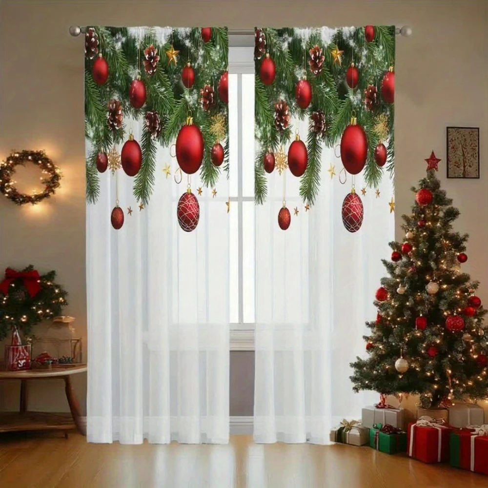 Çam Ağacı Desenli Kırmızı Bask - Curtain Rods incelemesi ve fiyatı