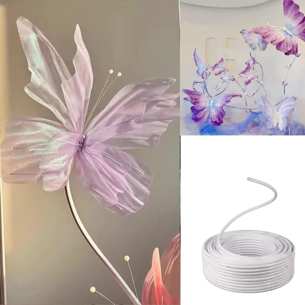 

5M Styling Tube PVC Aluminum Bendable Plastic Molding Pipe Large Fake Flowers Stem DIY Props Wedding Birthday Party Decoration