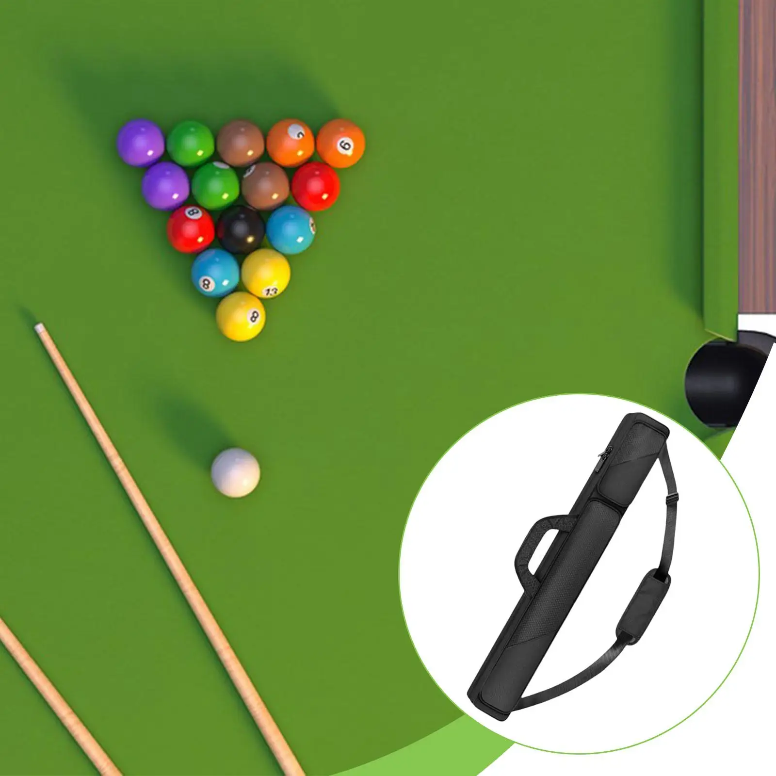 

Чехол для бильярдного кия, 2-х сидений, контейнер-органайзер, защитная сумка для хранения для начинающих