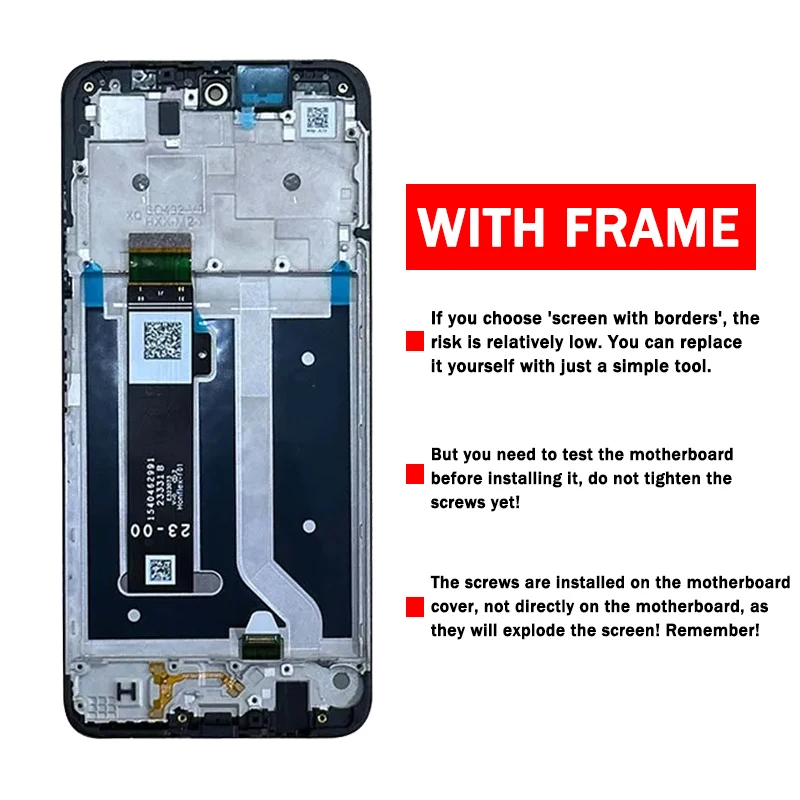 6.56 "ต้นฉบับสำหรับ Motorola Moto G34จอแสดงผล LCD เซ็นเซอร์หน้าจอสัมผัสชิ้นส่วนประกอบดิจิไทเซอร์สำหรับ Moto G34หน้าจอ XT2363-2