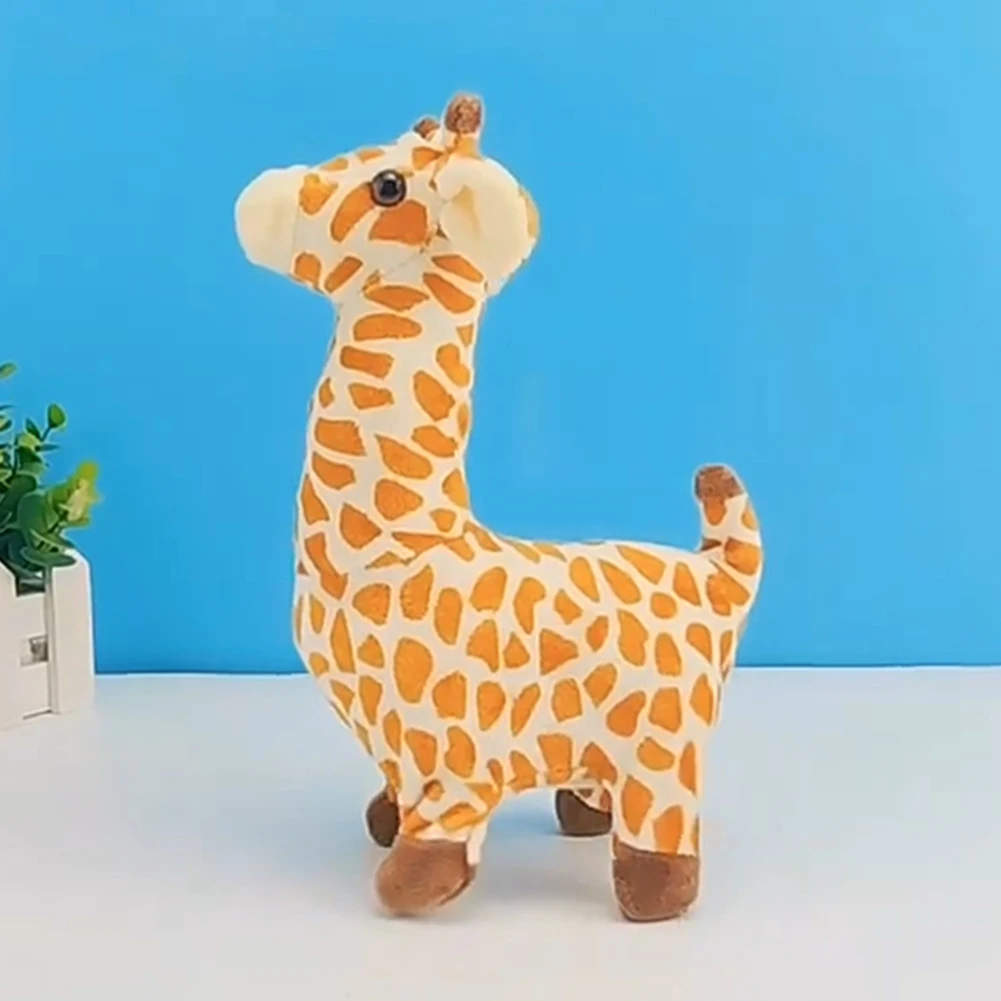 

Walking Giraffe Interactive Electronic Pet Musical Toy Plush Giraffe Toy Shaking Tail Animated Toy Birthday Gifts for Toddlers
