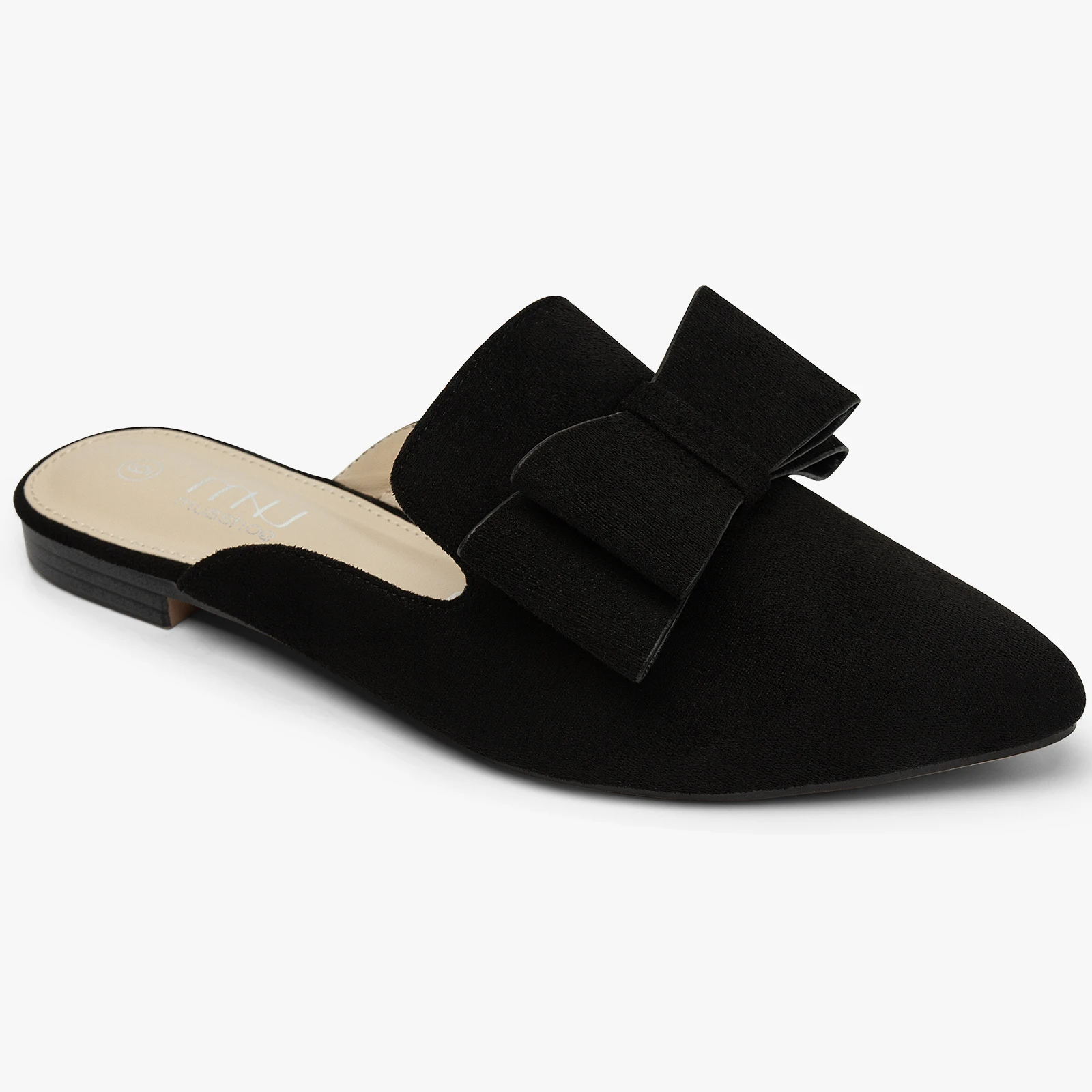 Scarpe da donna punta a punta Slip on pantofole zoccoli in pelle scamosciata di mucca donna muli Flats Fashion Garden Mule Clog Slide punta a punta