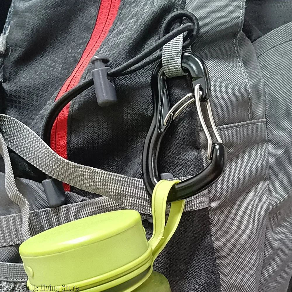 2Pcs Outdoor Hammock Double Locking Buckle Multifunctional Aluminum Alloy Hanging Buckle Camping Hammock Quick Hanging Buckle