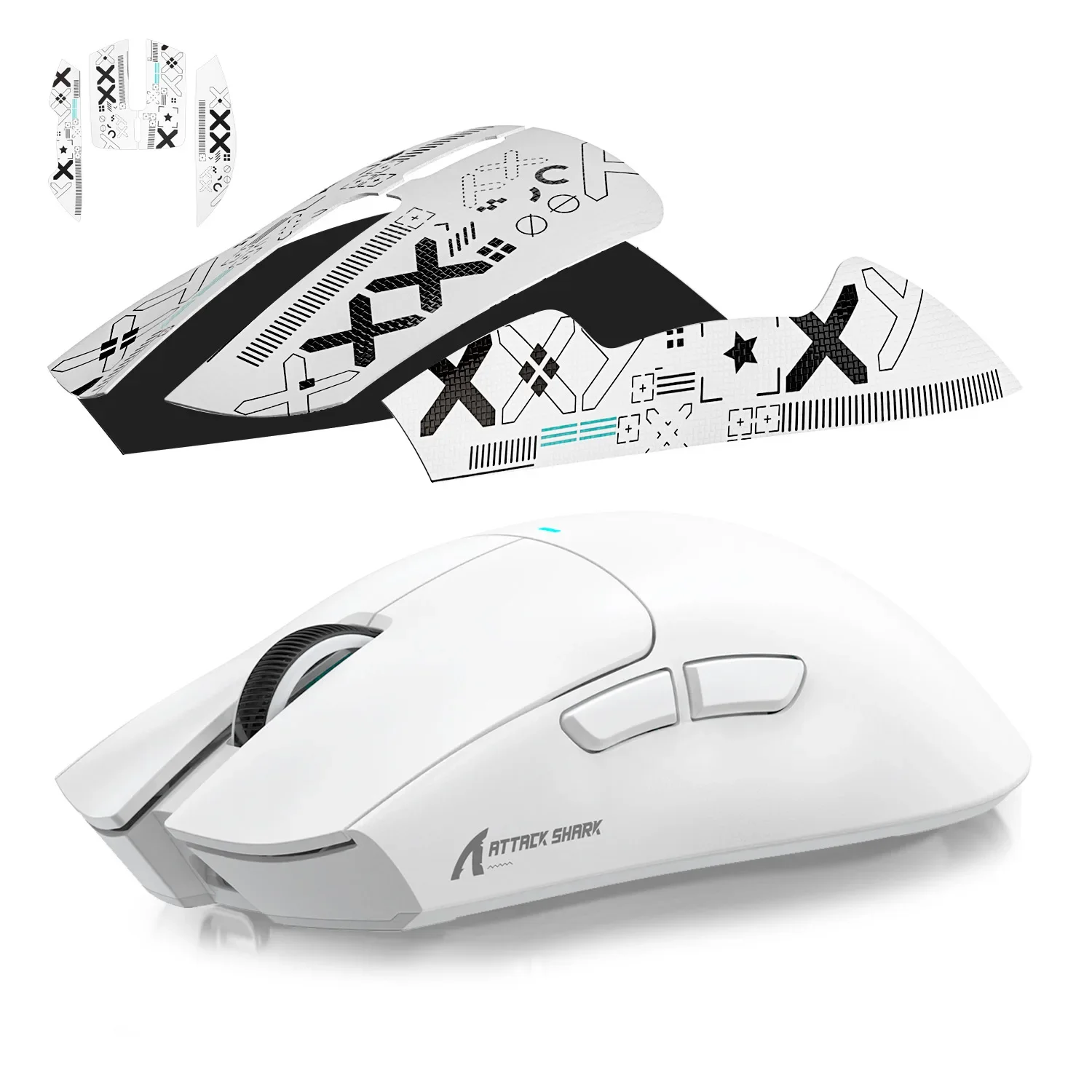 Mouse Grip Tape Skate Handmade Sticker Non Slip Absorb Sweat For Attack Shark X3/ X6/ X11 Mouse Accessorie