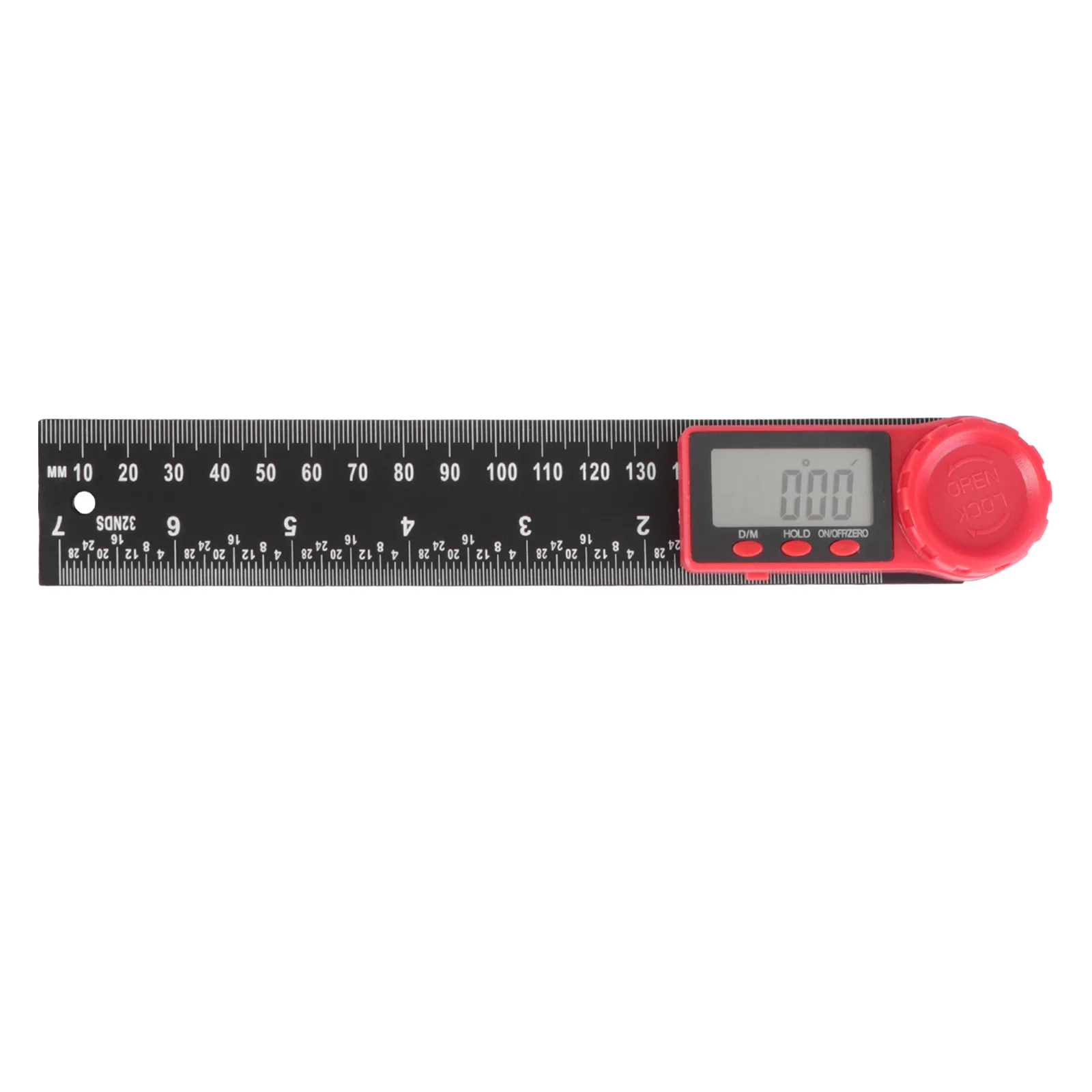 

Digital Angle Ruler Black Vernier Caliper Level Ruler Button LCD Display Angle Protractor for Workshop Miter Bevel