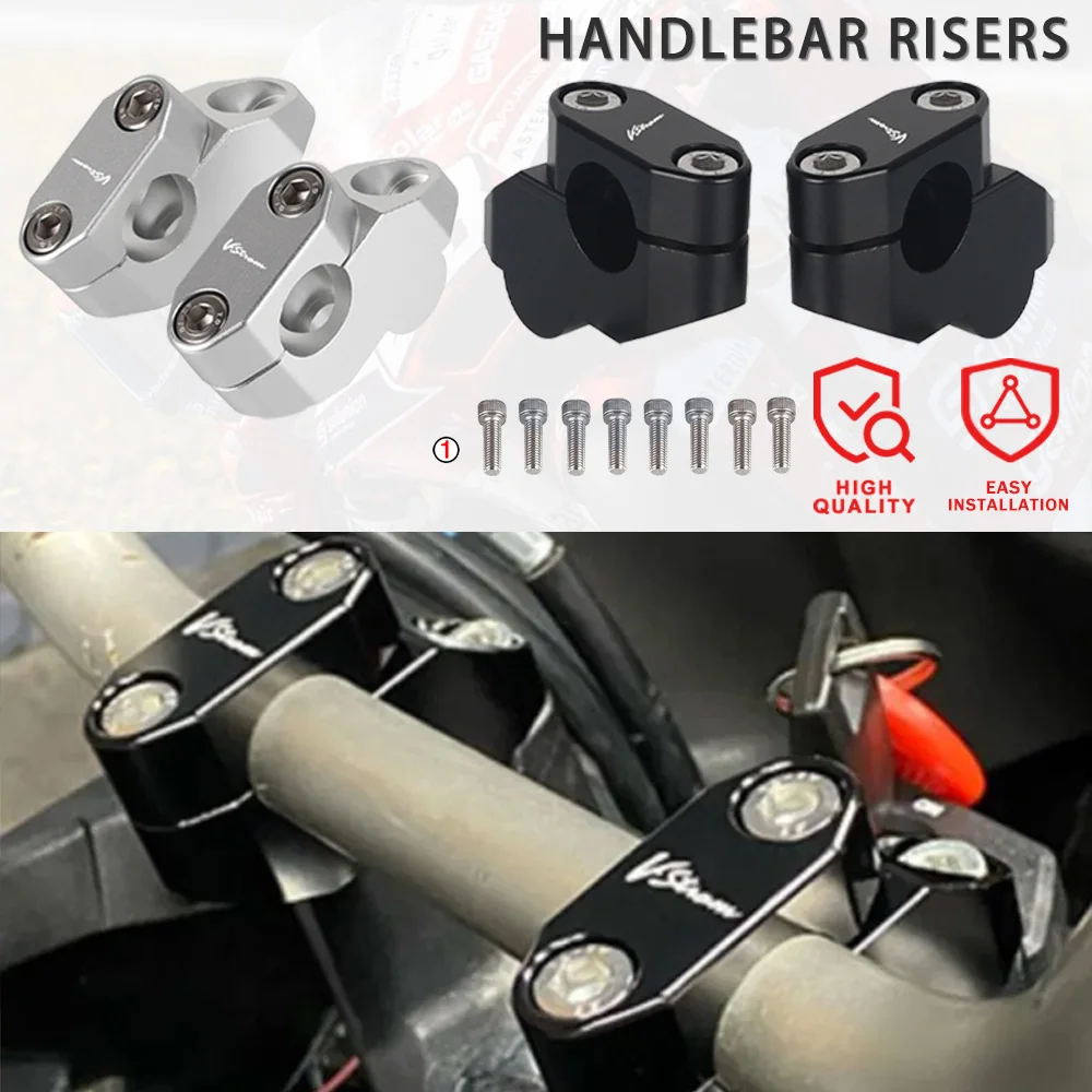 

2019 VSTROM 22mm 7/8" For Suzuki V-Strom 250 V-STROM 650 DL650 V-Strom 1000 DL1000 Handle Bar Mount Risers Offset Extend Raised