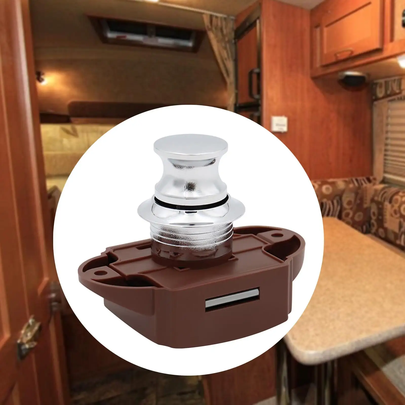 قفل درج بزر ضغط، مقبض مزلاج خزانة Rv RV، قطع غيار قفل زر ضغط السيارة RV، لقارب اليخوت RV #4